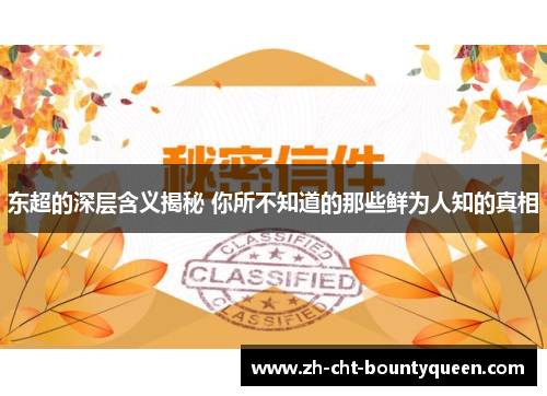 东超的深层含义揭秘 你所不知道的那些鲜为人知的真相